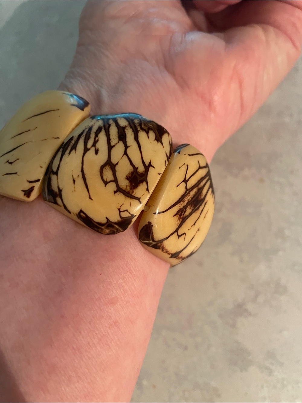Tagua Nut Hand Carved Bracelet - Picture 3 of 4